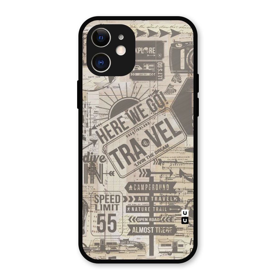 Here We Travel Metal Back Case for iPhone 12