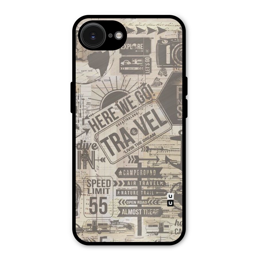 Here We Travel Metal Back Case for iPhone 16e