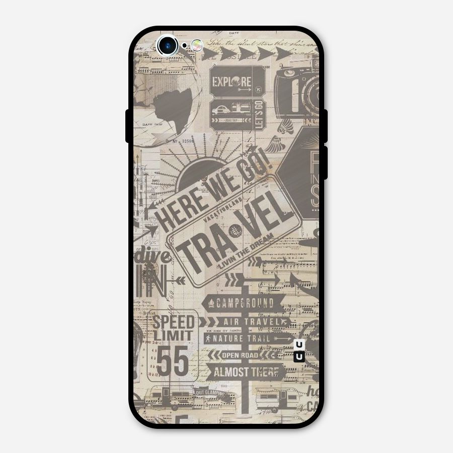 Here We Travel Metal Back Case for iPhone 6 6s