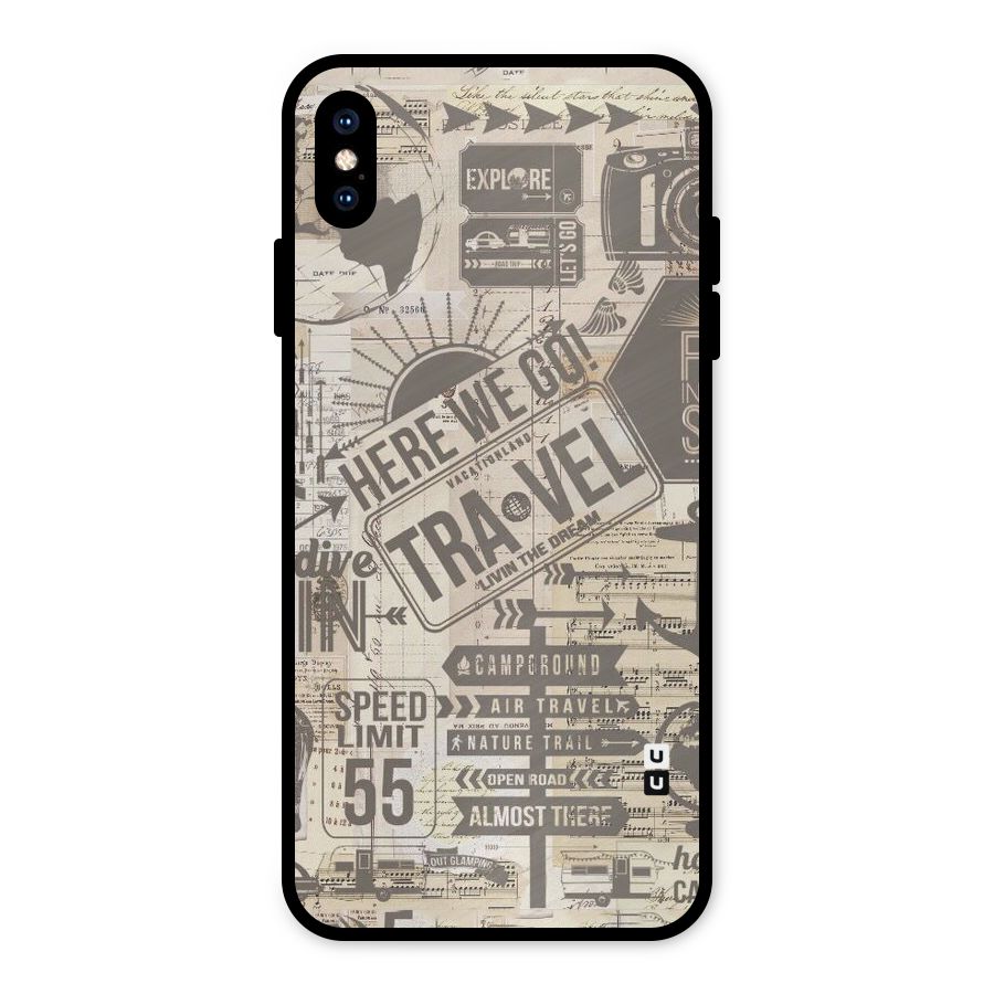 Here We Travel Metal Back Case for iPhone XS Max