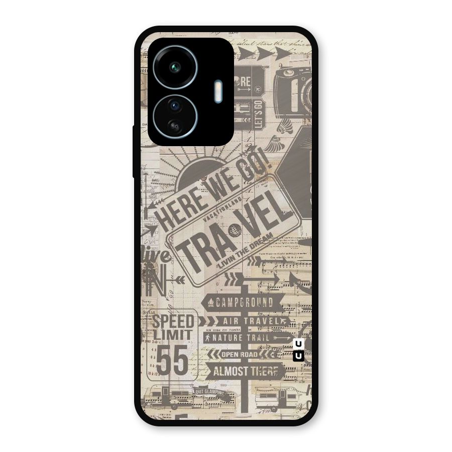 Here We Travel Metal Back Case for vivo iQOO Z6 Lite 5G