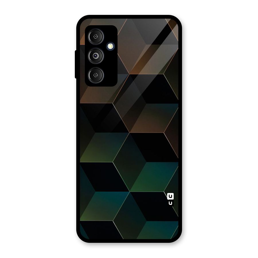 Hexagonal Design Glass Back Case for Galaxy M14 5G