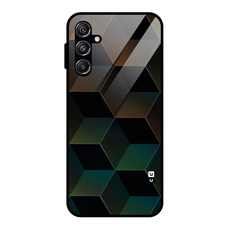 Hexagonal Design Glass Back Case for Galaxy M34 5G