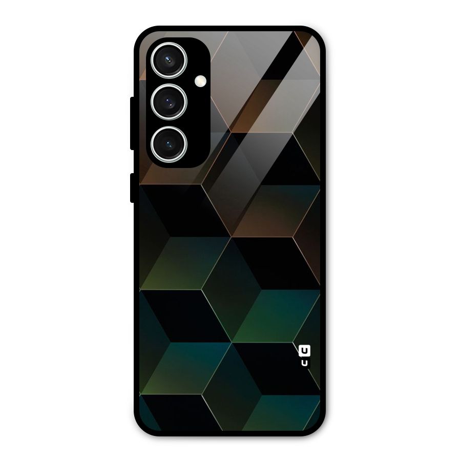 Hexagonal Design Glass Back Case for Galaxy S23 FE