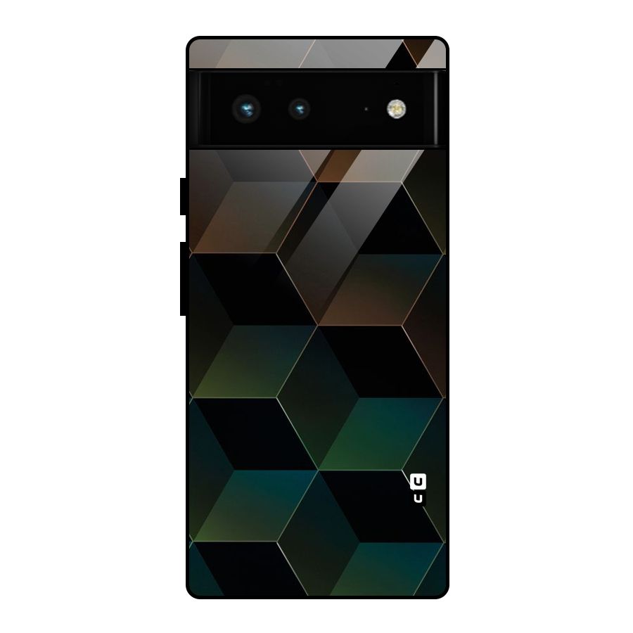 Hexagonal Design Glass Back Case for Google Pixel 6
