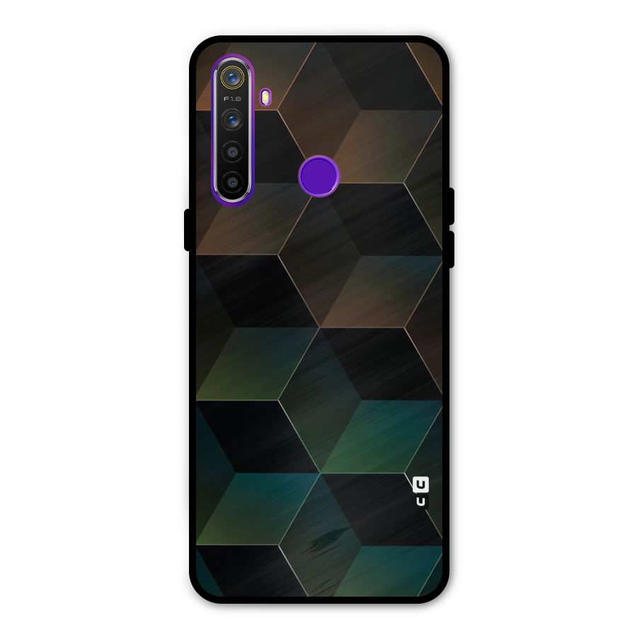 Hexagonal Design Glass Back Case for Realme 5s