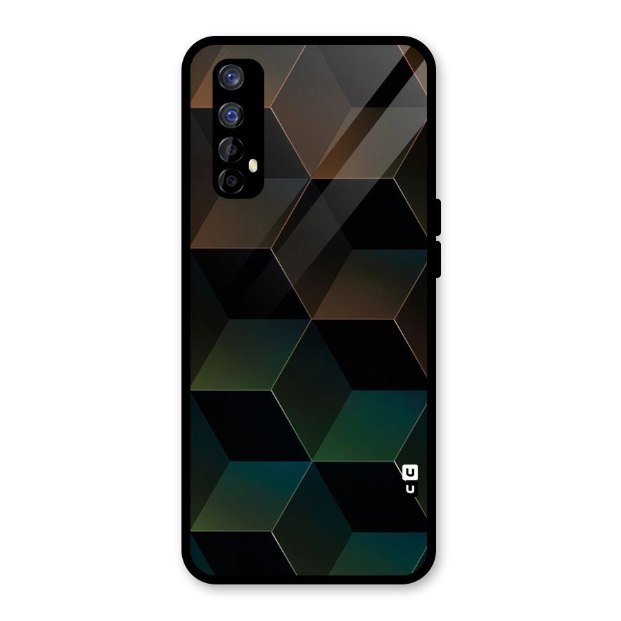 Hexagonal Design Glass Back Case for Realme 7