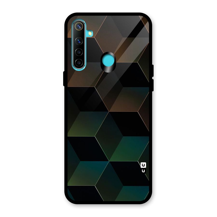 Hexagonal Design Glass Back Case for Realme Narzo 10