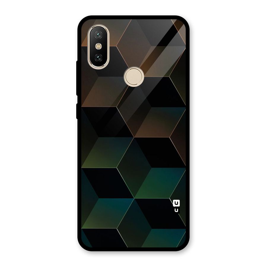 Hexagonal Design Glass Back Case for Redmi A2