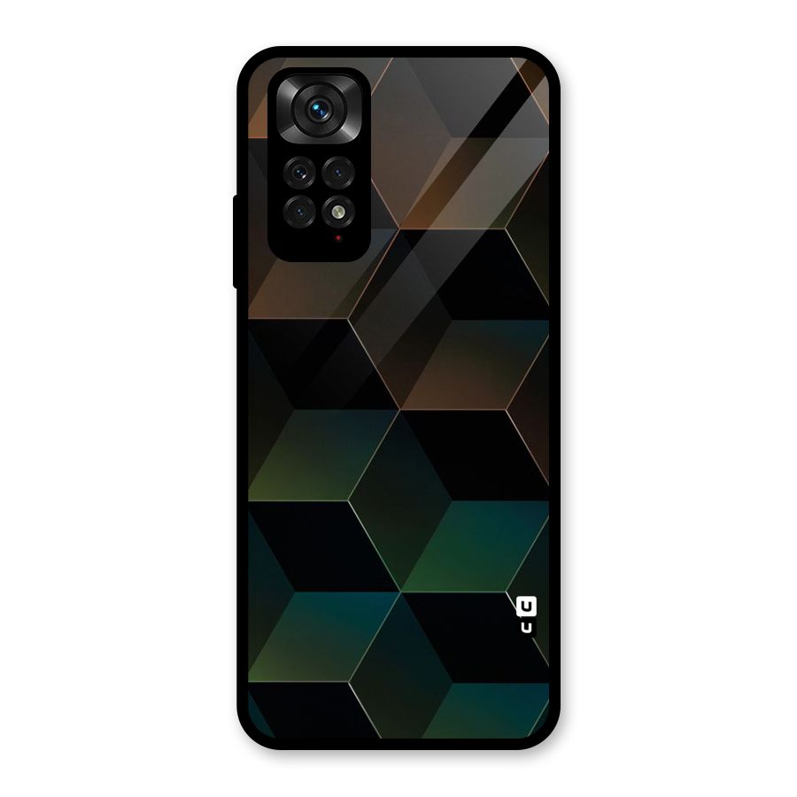 Hexagonal Design Glass Back Case for Redmi Note 11S