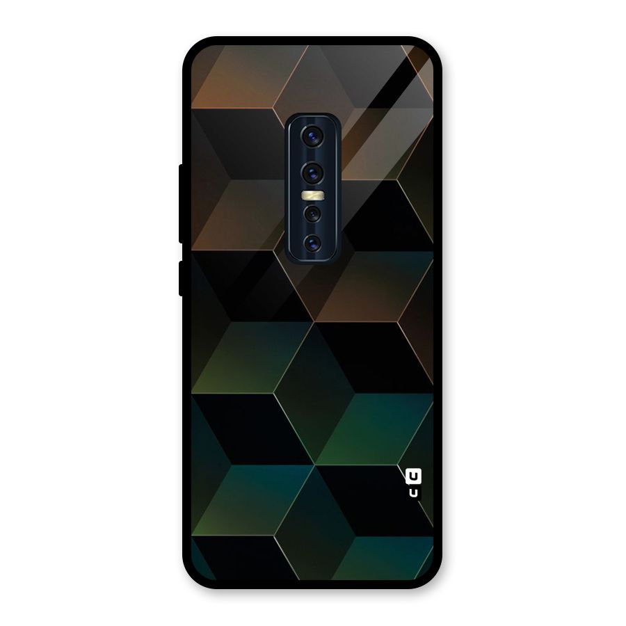 Hexagonal Design Glass Back Case for Vivo V17 Pro