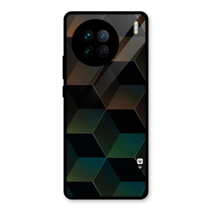 Hexagonal Design Glass Back Case for Vivo X90