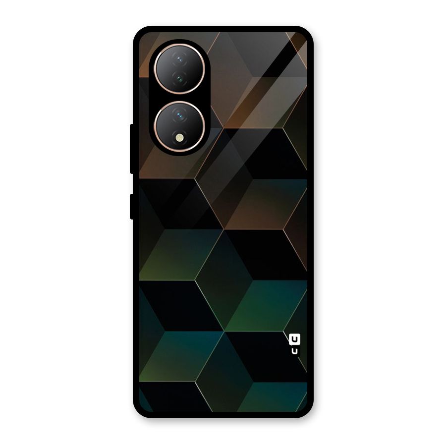 Hexagonal Design Glass Back Case for Vivo Y100A