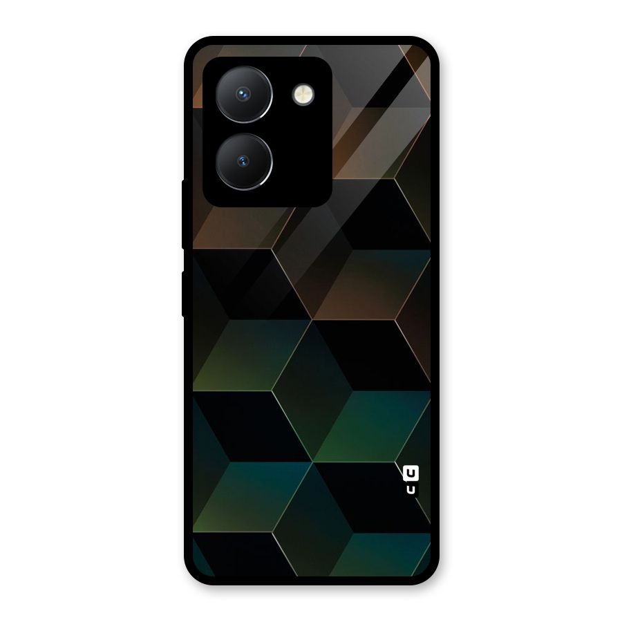 Hexagonal Design Glass Back Case for Vivo Y36