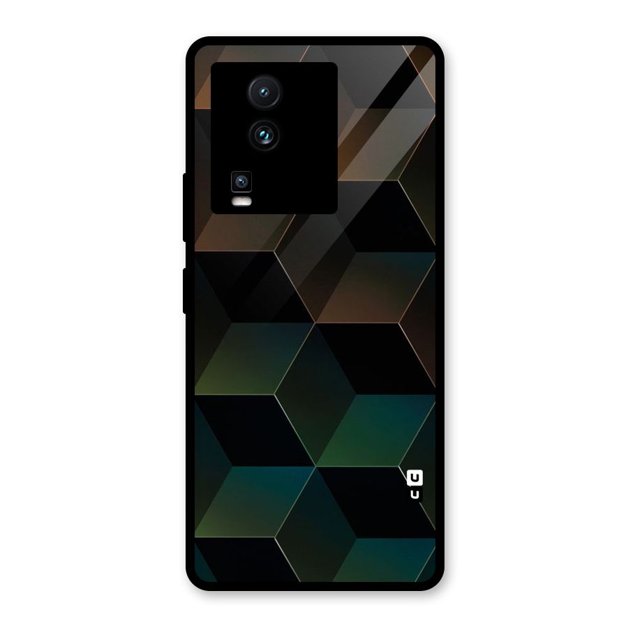 Hexagonal Design Glass Back Case for Vivo iQOO Neo 7 Pro