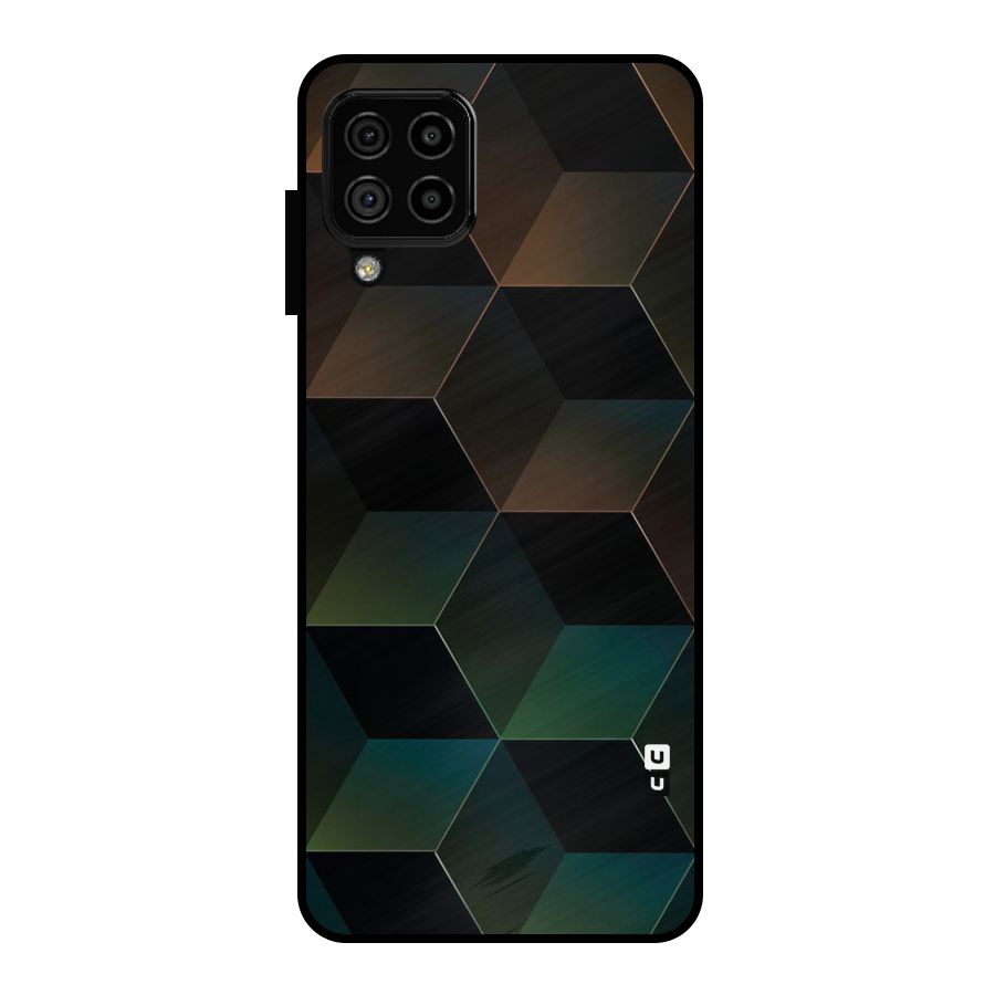 Hexagonal Design Metal Back Case for Galaxy A22 4G