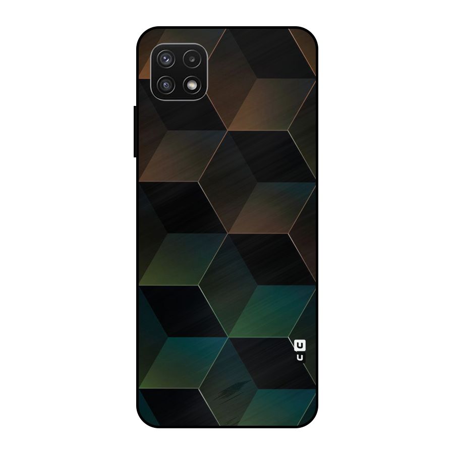Hexagonal Design Metal Back Case for Galaxy A22 5G
