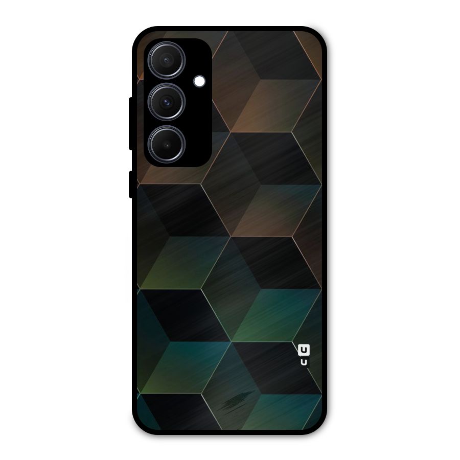 Hexagonal Design Metal Back Case for Galaxy A35