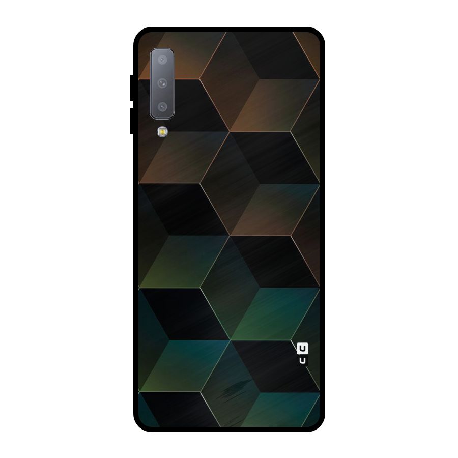 Hexagonal Design Metal Back Case for Galaxy A7 (2018)