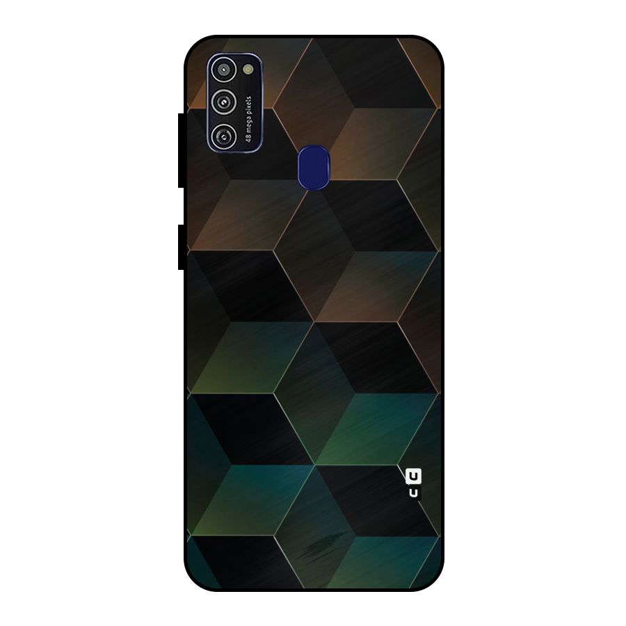 Hexagonal Design Metal Back Case for Galaxy M30s