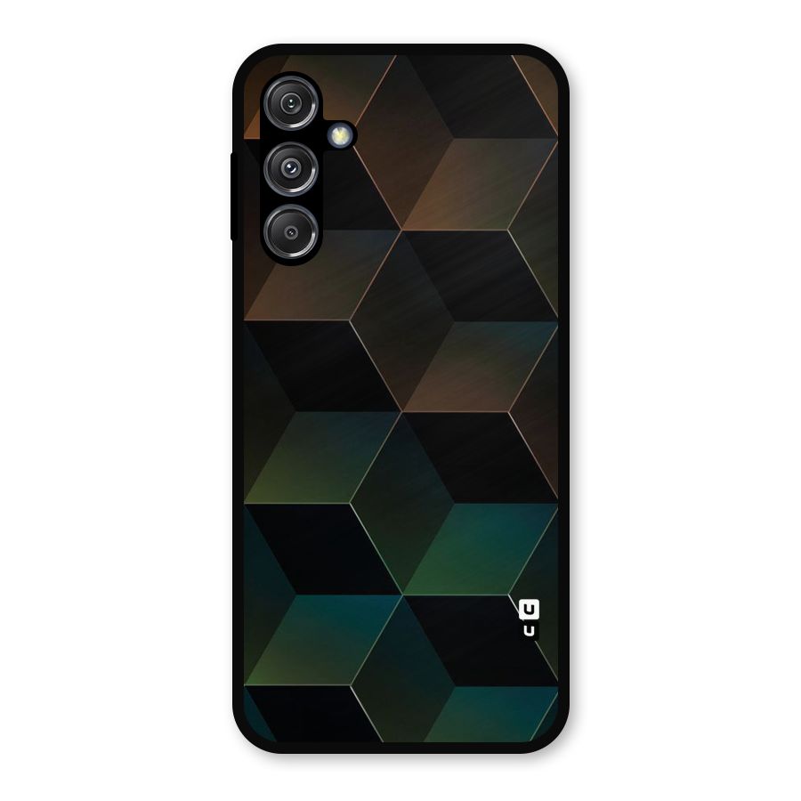 Hexagonal Design Metal Back Case for Galaxy M34 5G