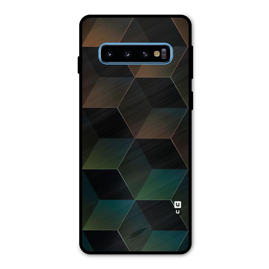 Hexagonal Design Metal Back Case for Galaxy S10