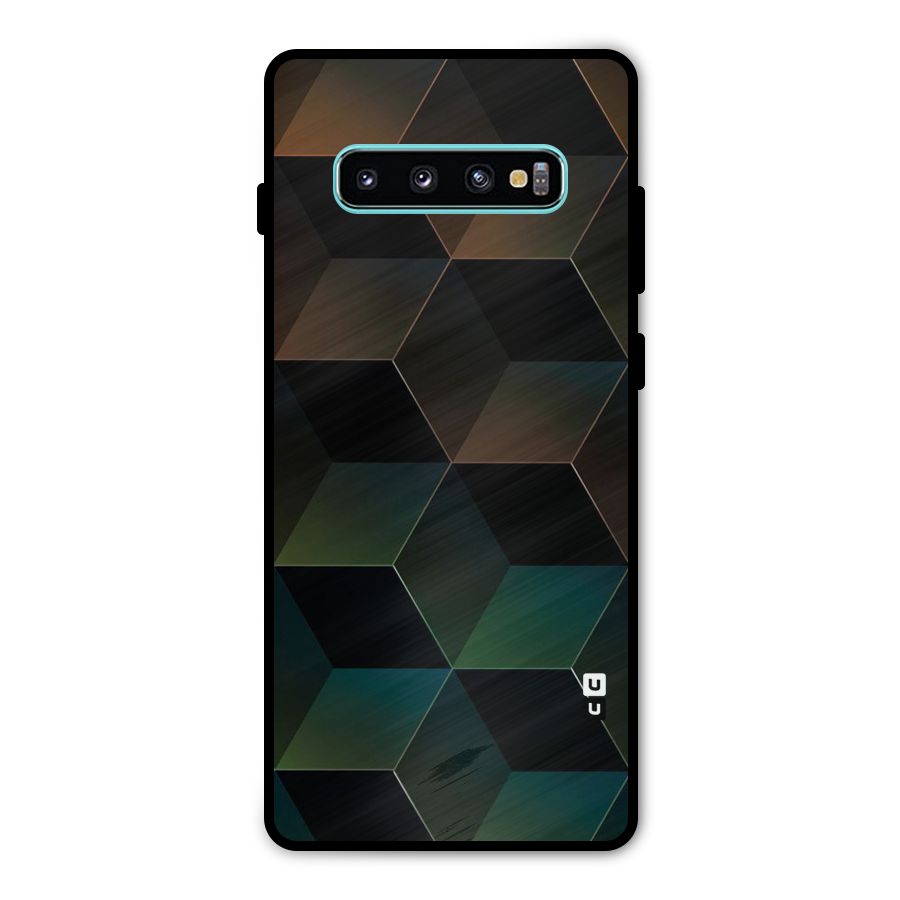 Hexagonal Design Metal Back Case for Galaxy S10 Plus