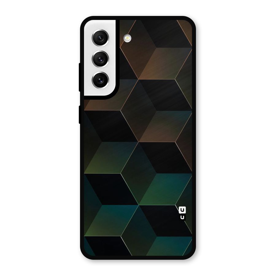 Hexagonal Design Metal Back Case for Galaxy S21 FE 5G