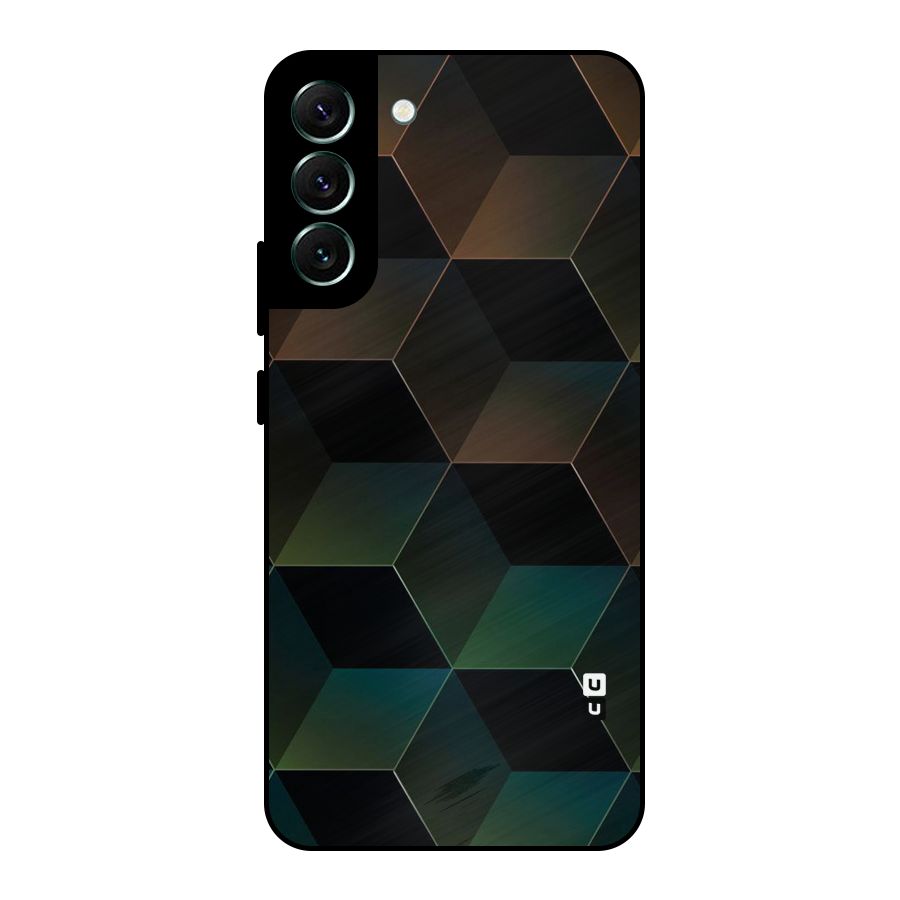 Hexagonal Design Metal Back Case for Galaxy S22 Plus 5G