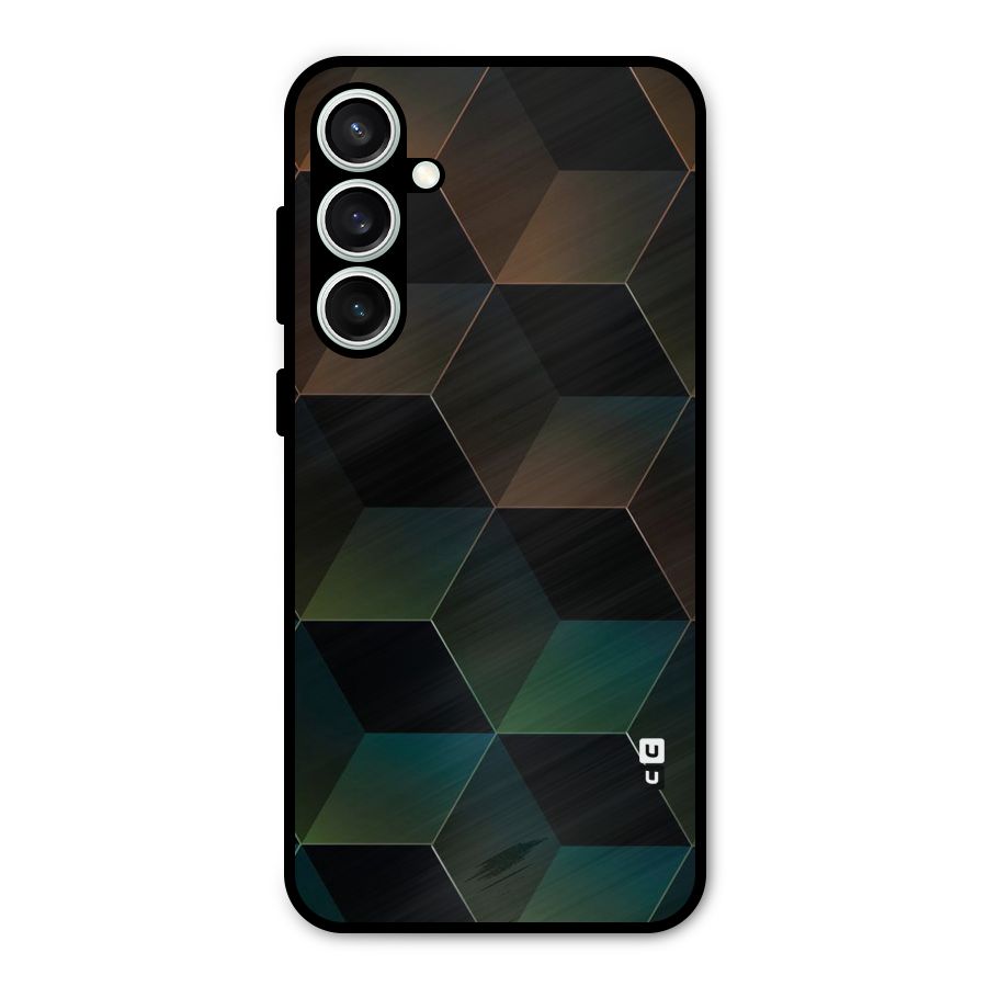 Hexagonal Design Metal Back Case for Galaxy S23 FE