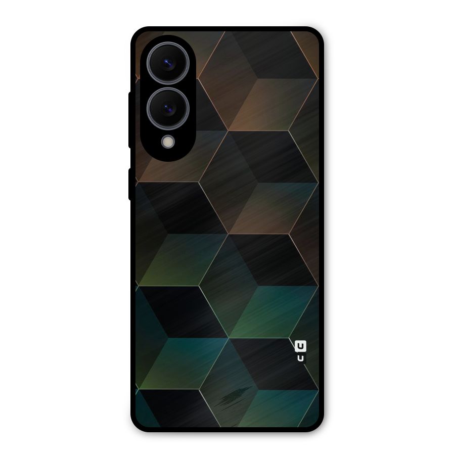 Hexagonal Design Metal Back Case for Galaxy S25 Edge
