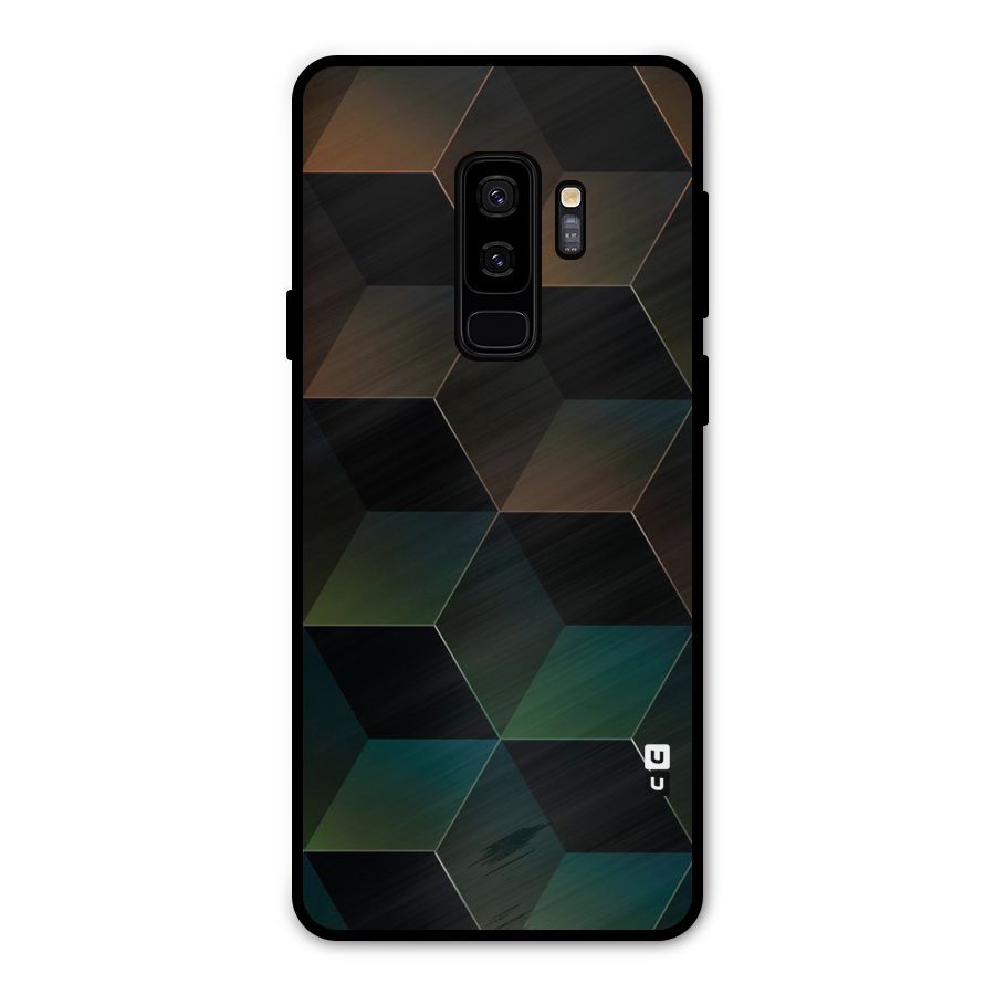 Hexagonal Design Metal Back Case for Galaxy S9 Plus