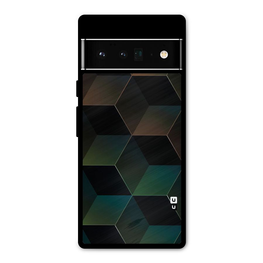 Hexagonal Design Metal Back Case for Google Pixel 6 Pro