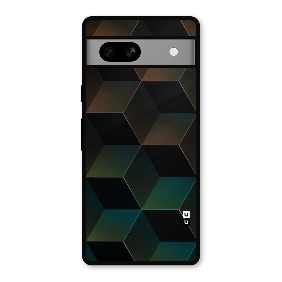 Hexagonal Design Metal Back Case for Google Pixel 7a