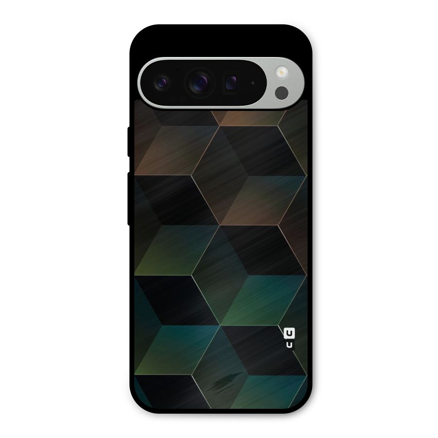 Hexagonal Design Metal Back Case for Google Pixel 9 Pro XL