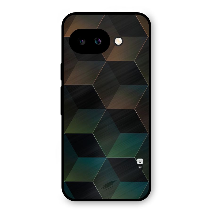 Hexagonal Design Metal Back Case for Google Pixel 9a