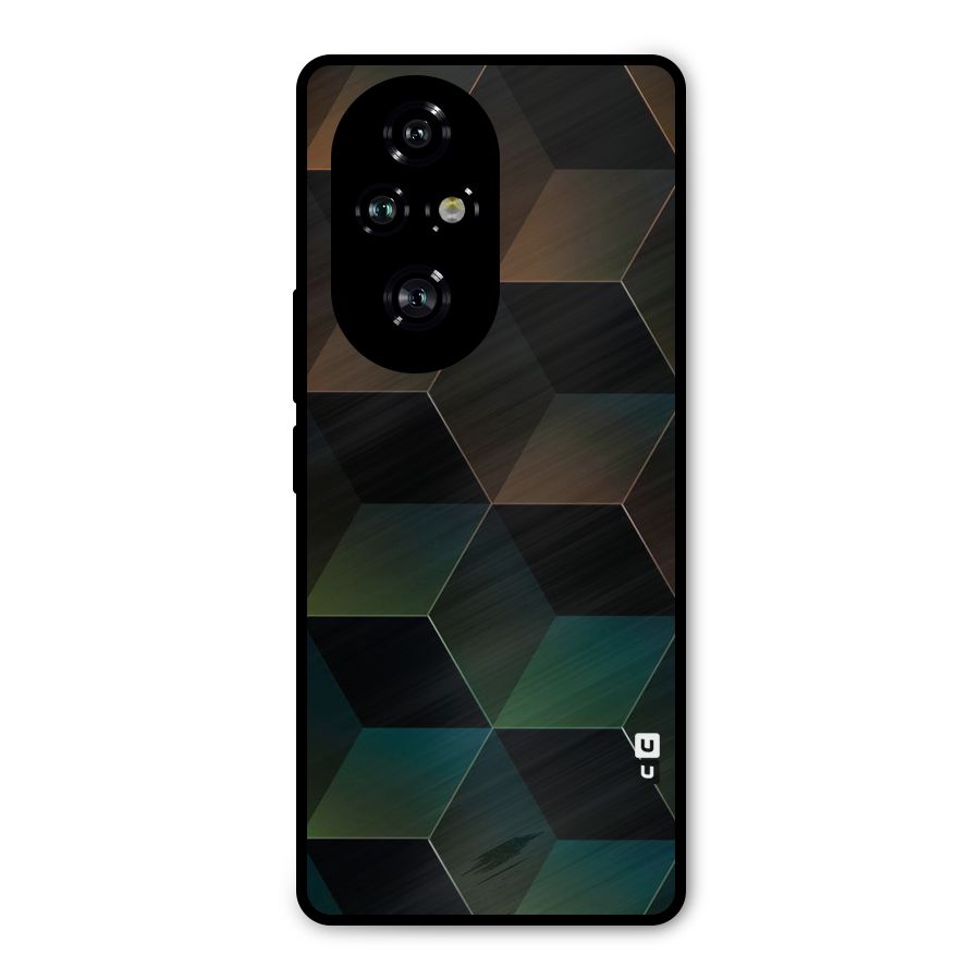 Hexagonal Design Metal Back Case for Honor 200 Pro