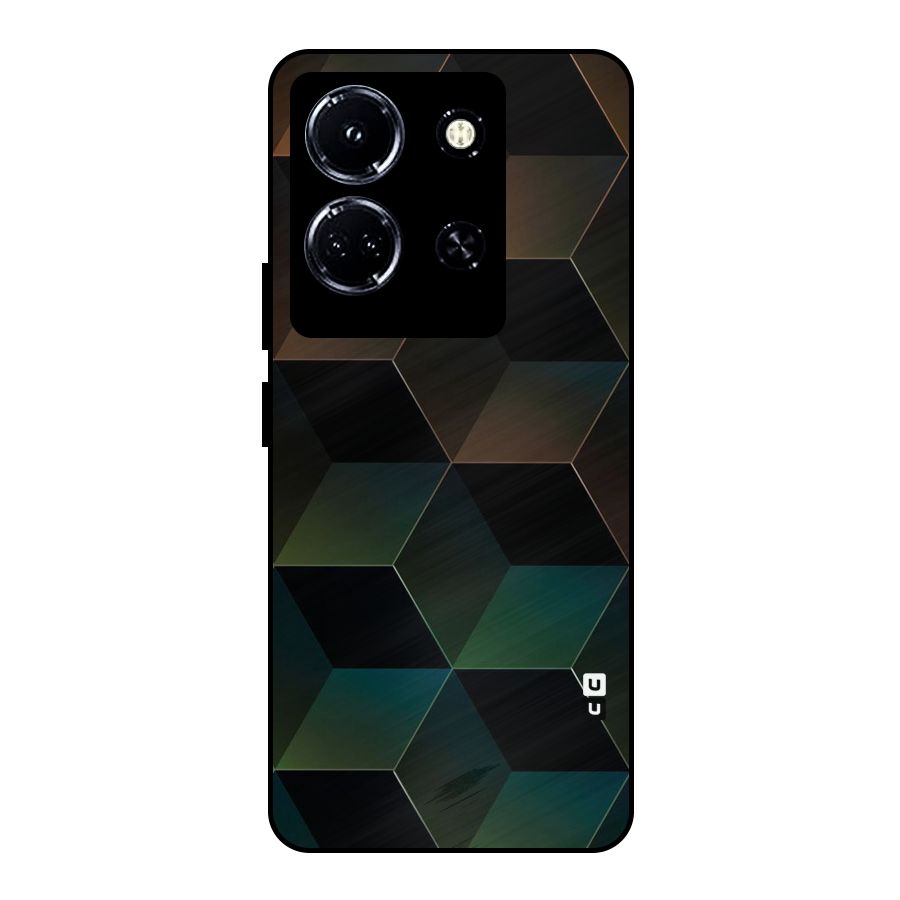 Hexagonal Design Metal Back Case for Infinix Note 30 5G