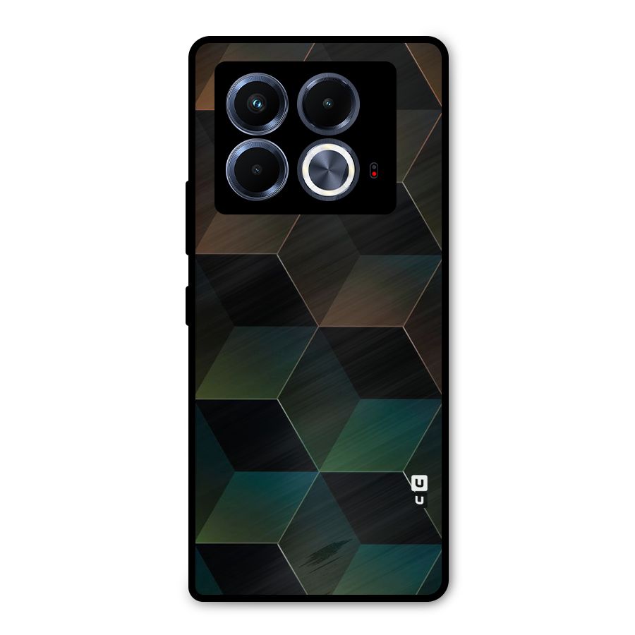Hexagonal Design Metal Back Case for Infinix Note 40 5G
