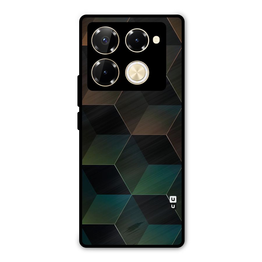 Hexagonal Design Metal Back Case for Infinix Note 40 Pro