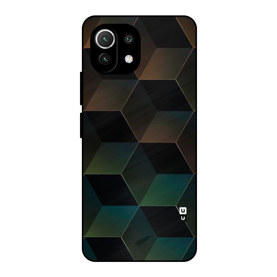 Hexagonal Design Metal Back Case for Mi 11 Lite NE 5G