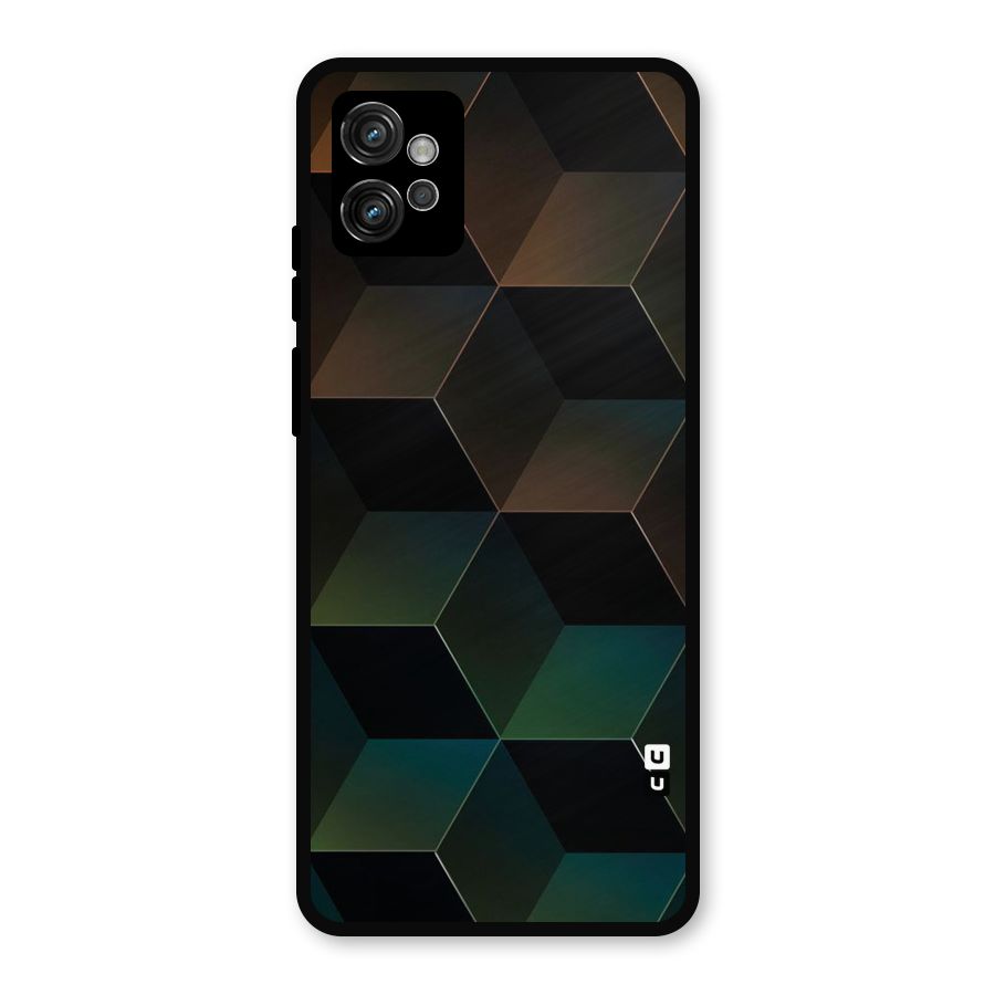 Hexagonal Design Metal Back Case for Moto G32