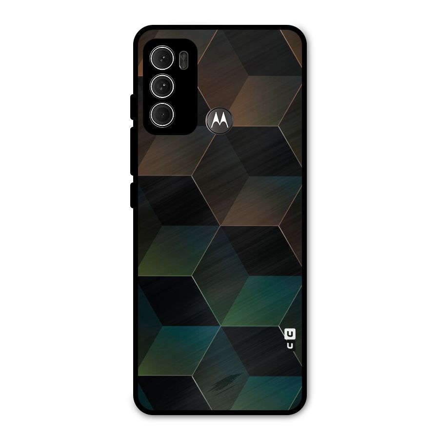 Hexagonal Design Metal Back Case for Moto G60