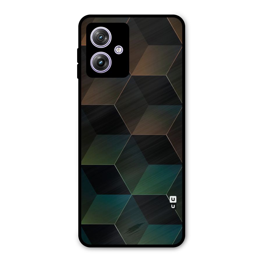 Hexagonal Design Metal Back Case for Moto G64