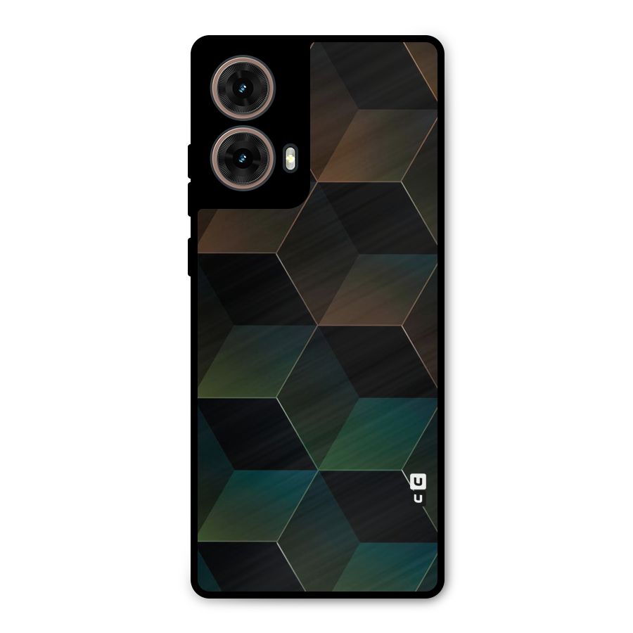 Hexagonal Design Metal Back Case for Moto G85