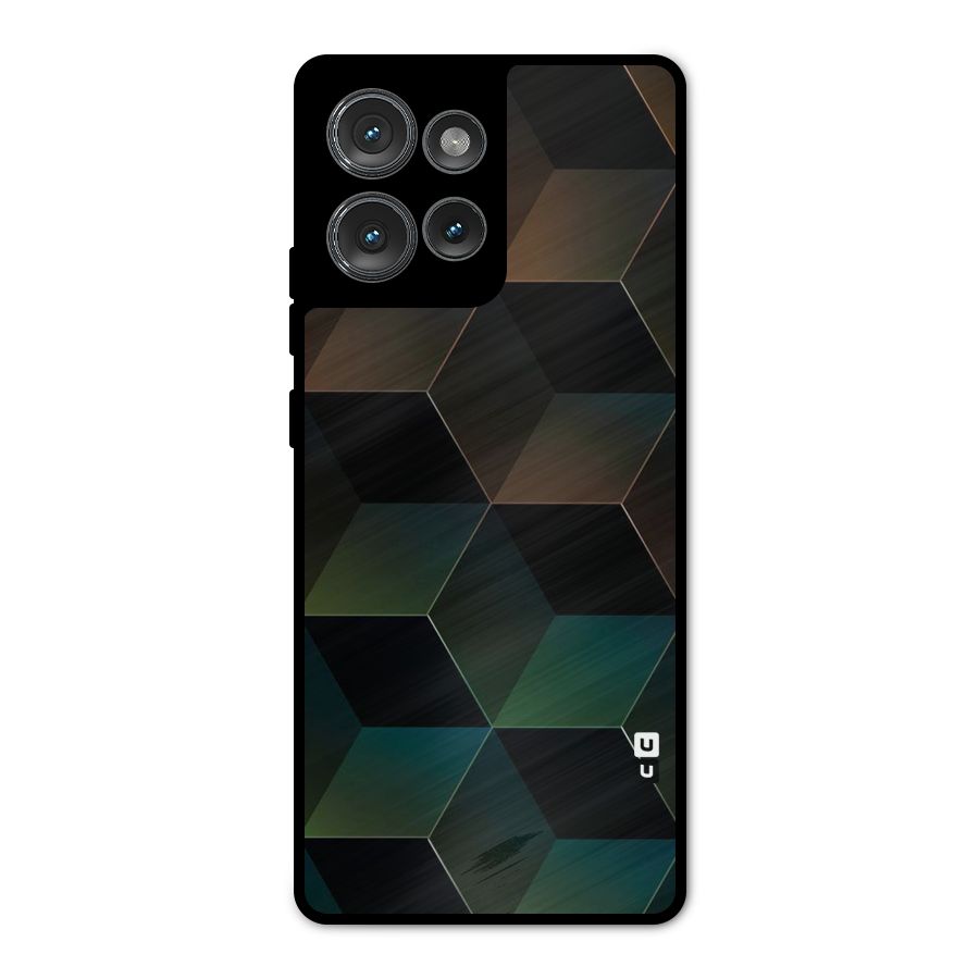Hexagonal Design Metal Back Case for Motorola Edge 50