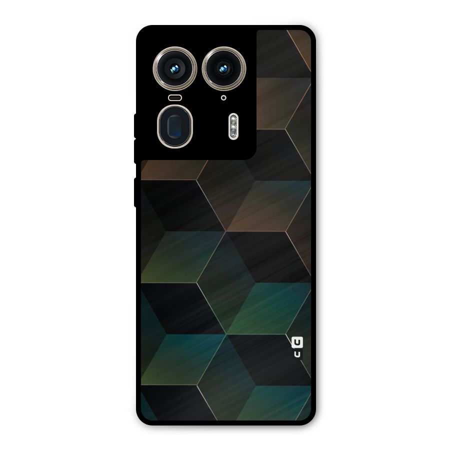 Hexagonal Design Metal Back Case for Motorola Edge 50 Ultra