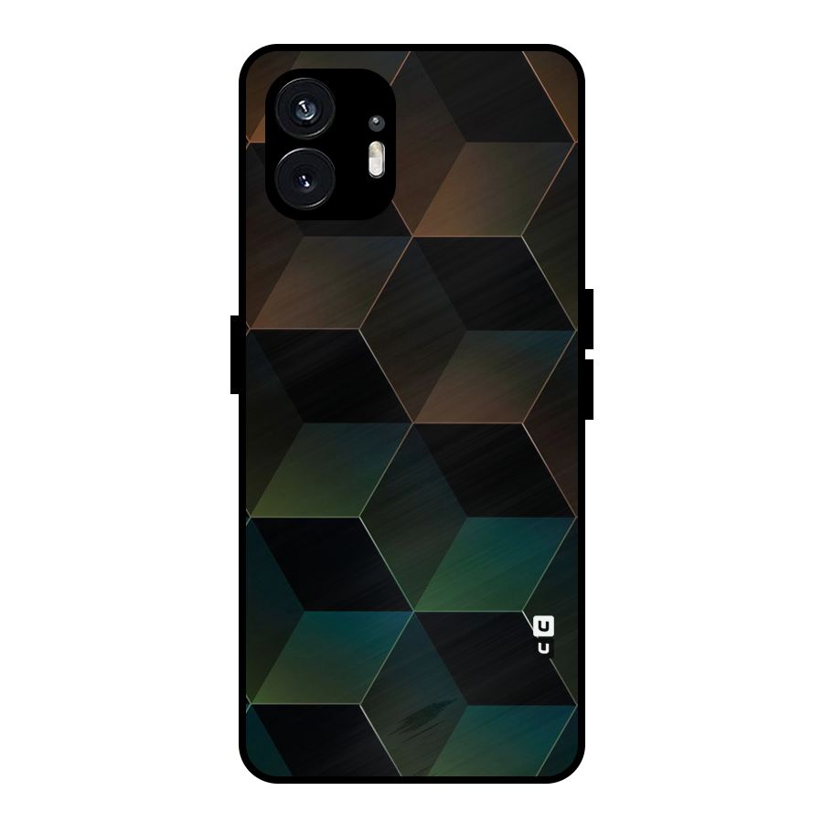 Hexagonal Design Metal Back Case for Nothing Phone 2
