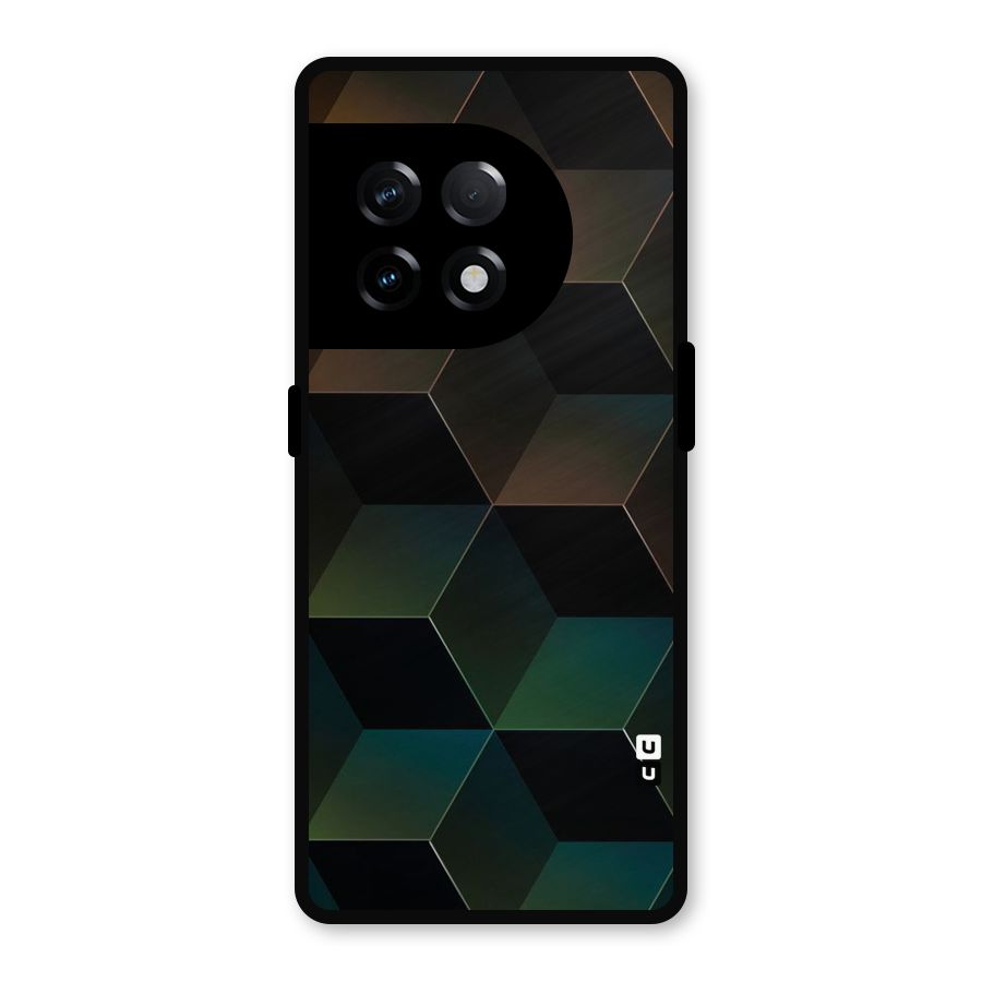Hexagonal Design Metal Back Case for OnePlus 11R