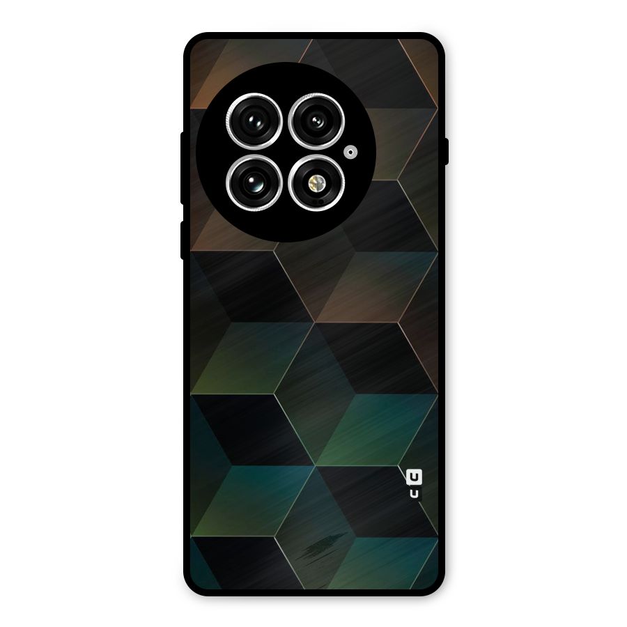 Hexagonal Design Metal Back Case for OnePlus 13